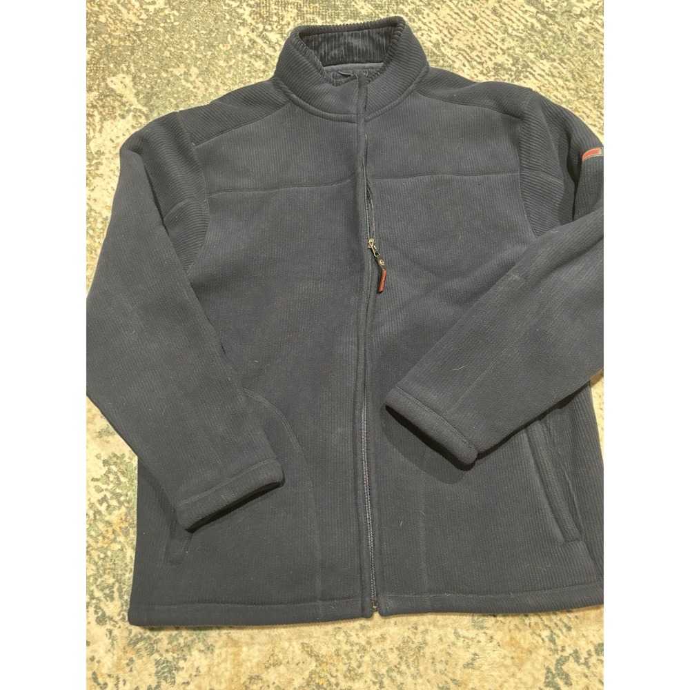 Wolverine Sherpa Lined Thick Sweater Large Blue  Full Zip Up